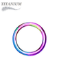 Titanium Hinged Rings 20G and 18G - Coloured