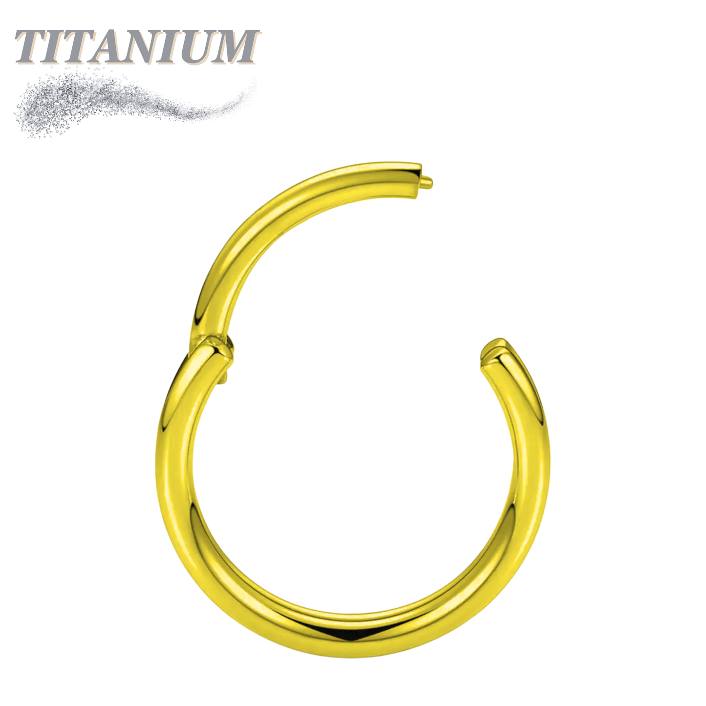 Titanium Hinged Rings 20G and 18G - Coloured