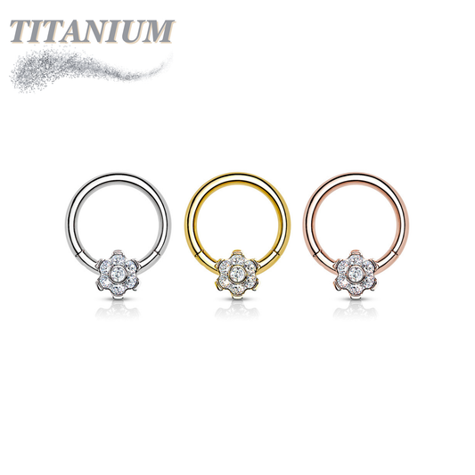 Titanium Clicker with Flower Gem 16G