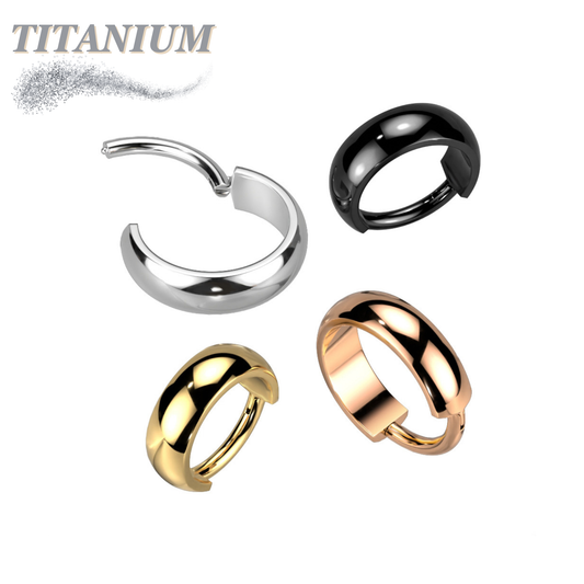Titanium Hinge Rings with Outward Side Facing Wide Dome Surface