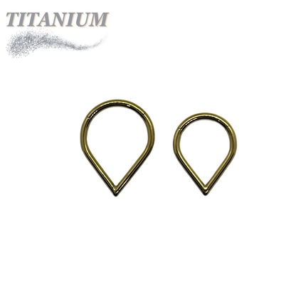 Titanium Hinged Classic Chevron Ring