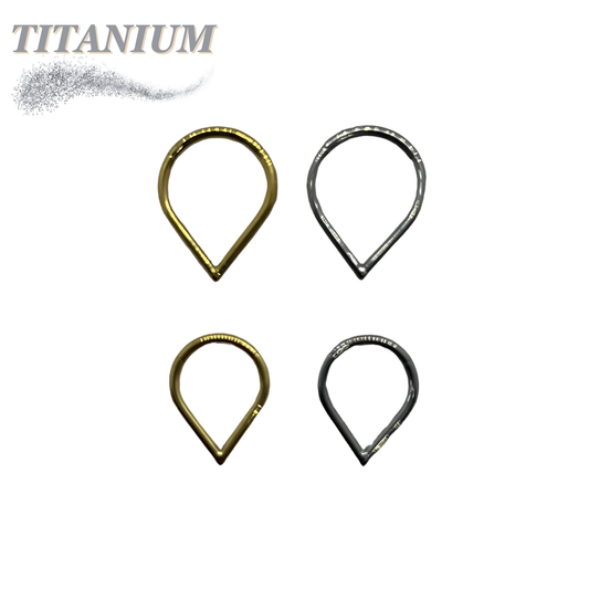Titanium Hinged Classic Chevron Ring