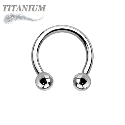 Titanium Solid Circular Barbell/Horseshoe Internally Threaded