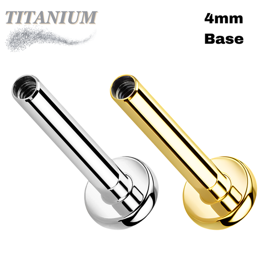 Titanium Internally Threaded Labret (Post Only) 4mm Base