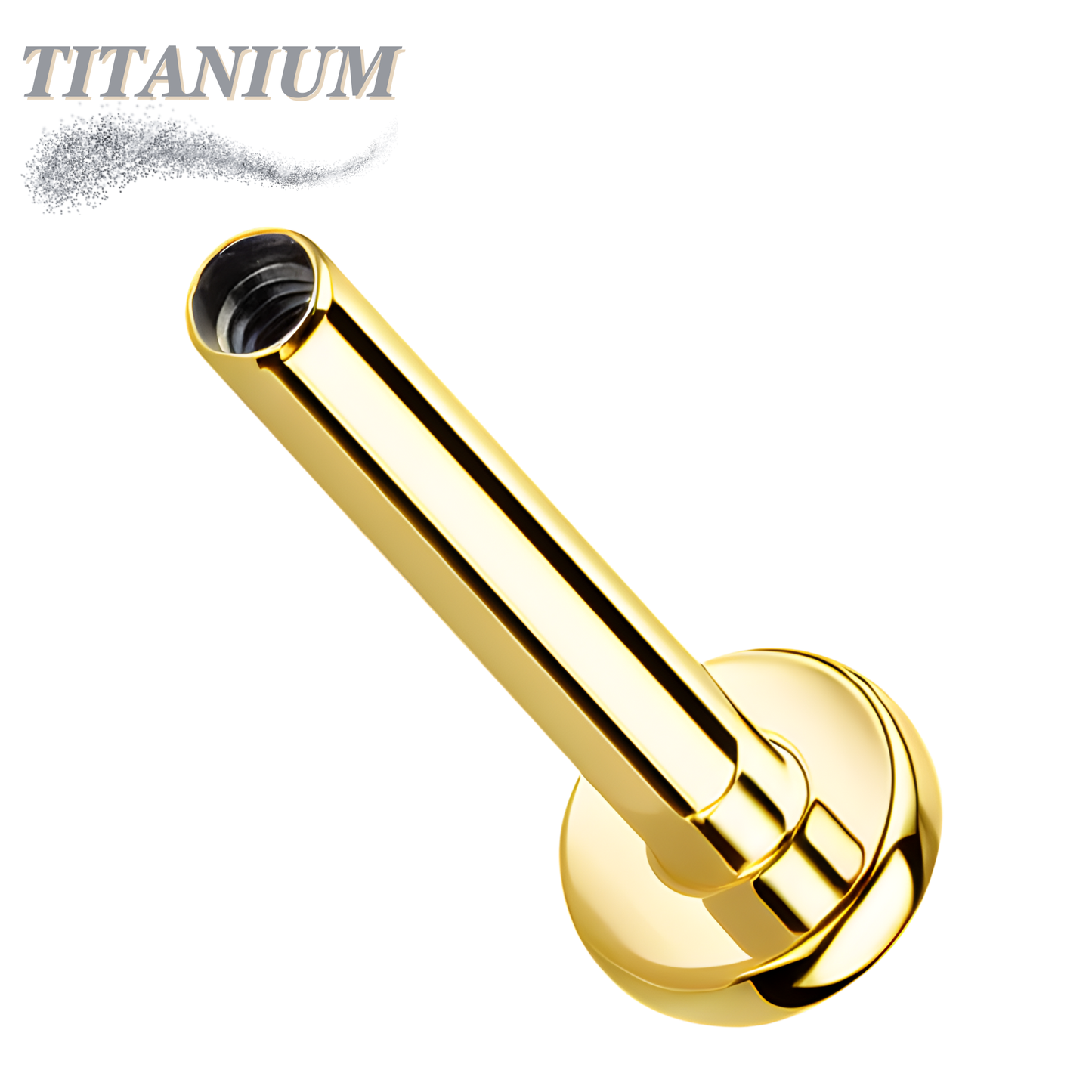 Titanium Internally Threaded Labret (Post Only) 4mm Base