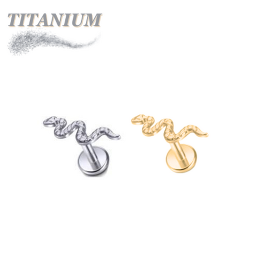 Titanium Internal Thread Snake Labret