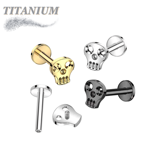 Titanium Internally Threaded Skull Labret