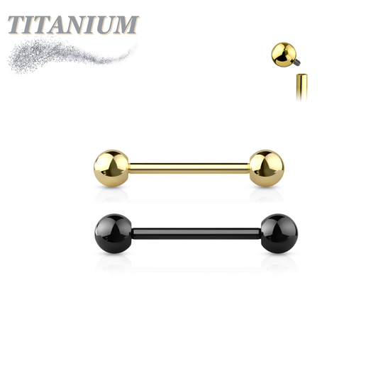 Titanium Internally Threaded Colored Straight Barbells