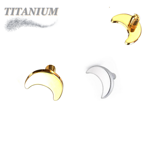 Titanium Internally Threaded Moon Flat Top