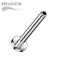 Titanium Threadless Flat Back Labret (Post Only)  2.5mm Base
