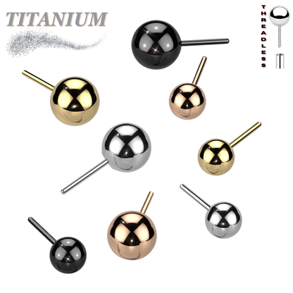 Titanium Threadless Ball (Top Only)