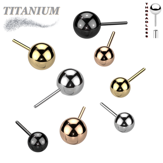 Titanium Threadless Ball (Top Only)