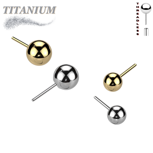 Titanium Threadless Ball (Top Only)