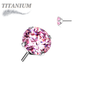 Titanium Threadless Zircon Prong Gem (Top Only)