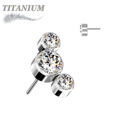 Lovisa - Pre-Sterilized Titanium Threadless 3 Curve Bezel Set (Top Only)