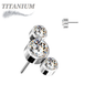 Lovisa - Pre-Sterilized Titanium Threadless 3 Curve Bezel Set (Top Only)