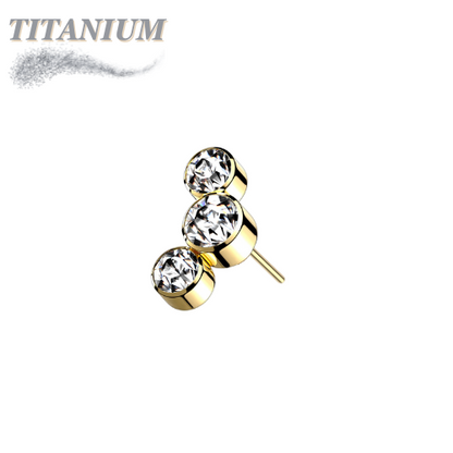 Lovisa - Pre-Sterilized Titanium Threadless 3 Curve Bezel Set (Top Only)