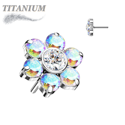 Titanium Threadless Flower (Top Only)