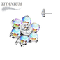 Titanium Threadless Flower (Top Only)