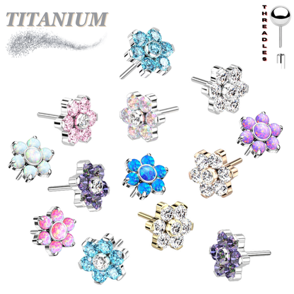 Lovisa - Pre-Sterilized Titanium Threadless Flower (Top Only)