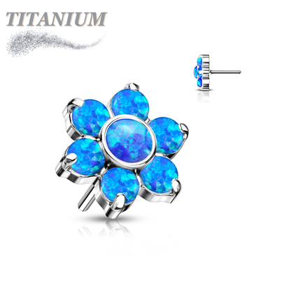 Titanium Threadless Flower (Top Only)