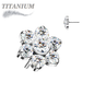Titanium Threadless Flower (Top Only)
