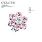 Titanium Threadless Flower (Top Only)