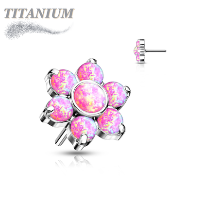 Titanium Threadless Flower (Top Only)