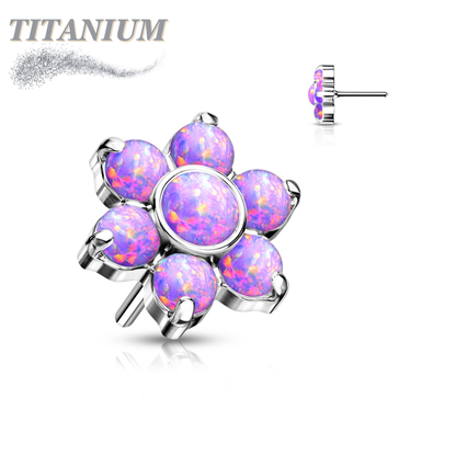 Titanium Threadless Flower (Top Only)