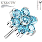 Titanium Threadless Flower (Top Only)