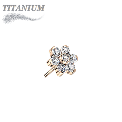 Titanium Threadless Flower (Top Only)