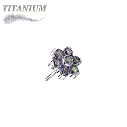 Titanium Threadless Flower (Top Only)