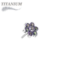 Titanium Threadless Flower (Top Only)