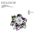Titanium Threadless Flower (Top Only)