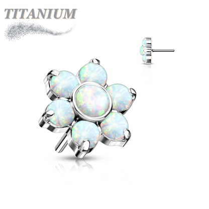Titanium Threadless Flower (Top Only)
