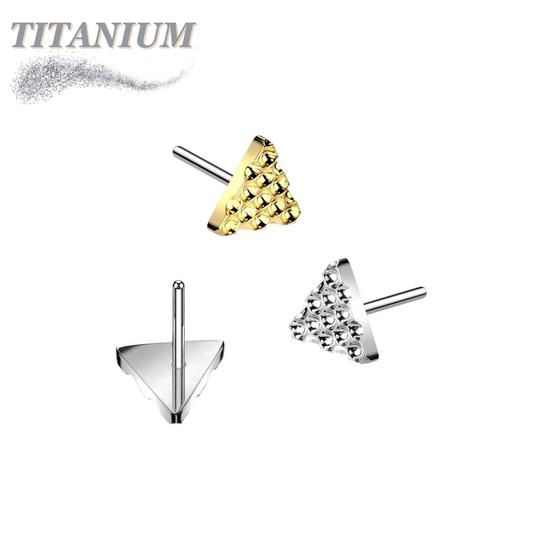 Threadless Titanium Triangle Pinhole Pattern Top Only