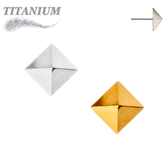 Titanium Threadless 3D Pyramid (Top Only)