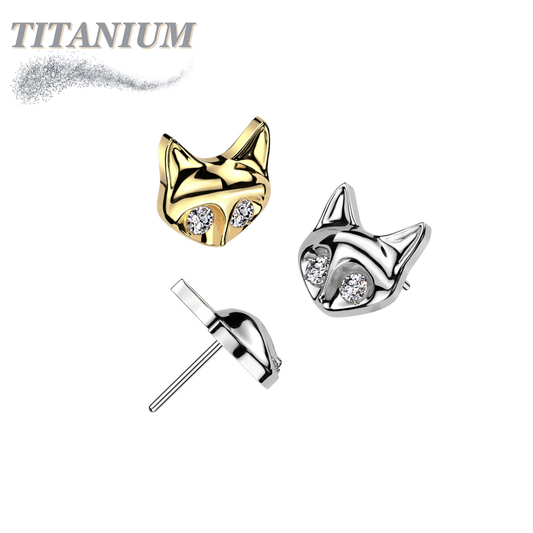 Threadless Titanium Kitty/Fox Top Only