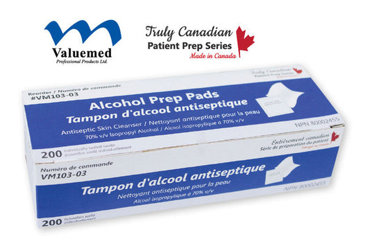 Alcohol Prep Pads 70% 200/Box - Narrow Box