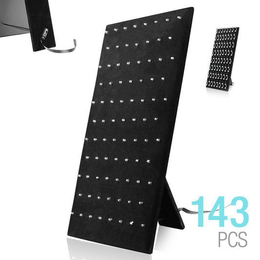 Black Velvet 83 Clip Display Board with Adjustable Stand