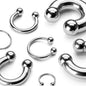 Surgical Steel Externally Threaded Horseshoe