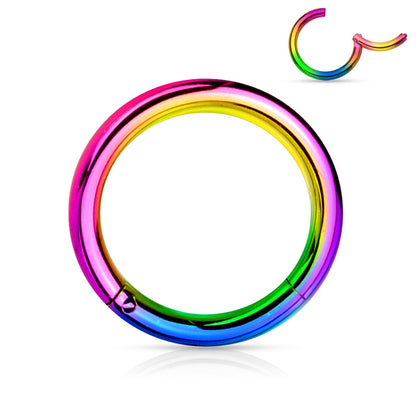 Surgical Steel Hinged Rings 16G - Coloured