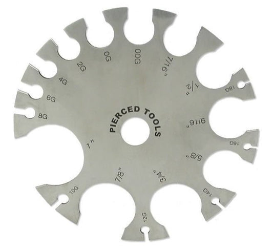 Body Jewelry Stainless Steel Wheel Gauge